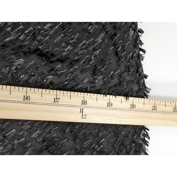 Hatch Maternity Black Shimmer Fringed Midi Party Slip Dress Size 1 US Small - Picture 9 of 10